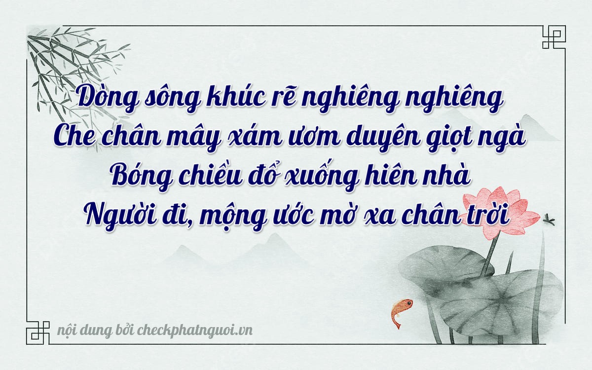 Bài thơ ý nghĩa cho <b>biển số 47C-38183</b> tại website checkphatnguoi.vn