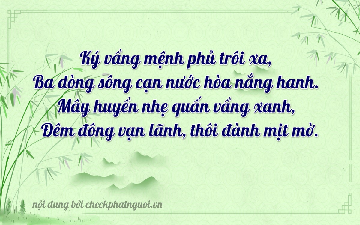 Bài thơ ý nghĩa cho <b>biển số 47C-39223</b> tại website checkphatnguoi.vn