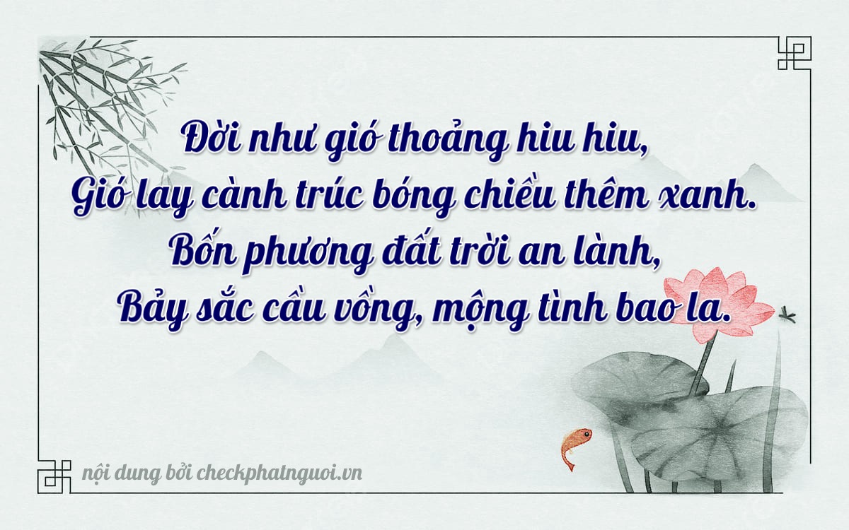 Bài thơ ý nghĩa cho <b>biển số 47C-39497</b> tại website checkphatnguoi.vn