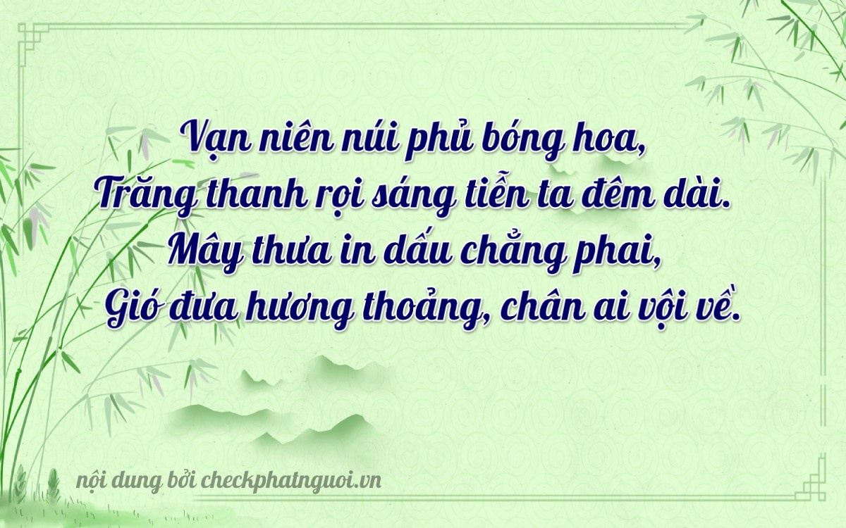 Bài thơ ý nghĩa cho <b>biển số 47C-39639</b> tại website checkphatnguoi.vn