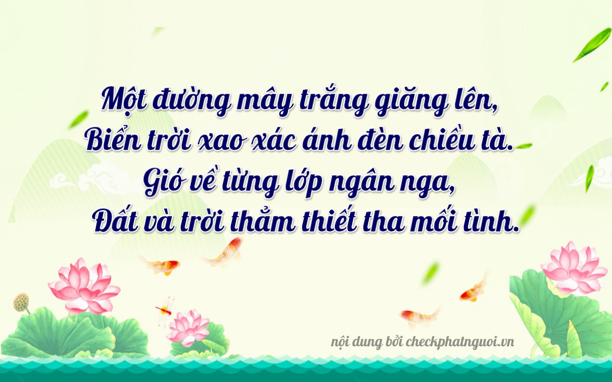 Bài thơ ý nghĩa cho <b>biển số 47D1-02105</b> tại website checkphatnguoi.vn