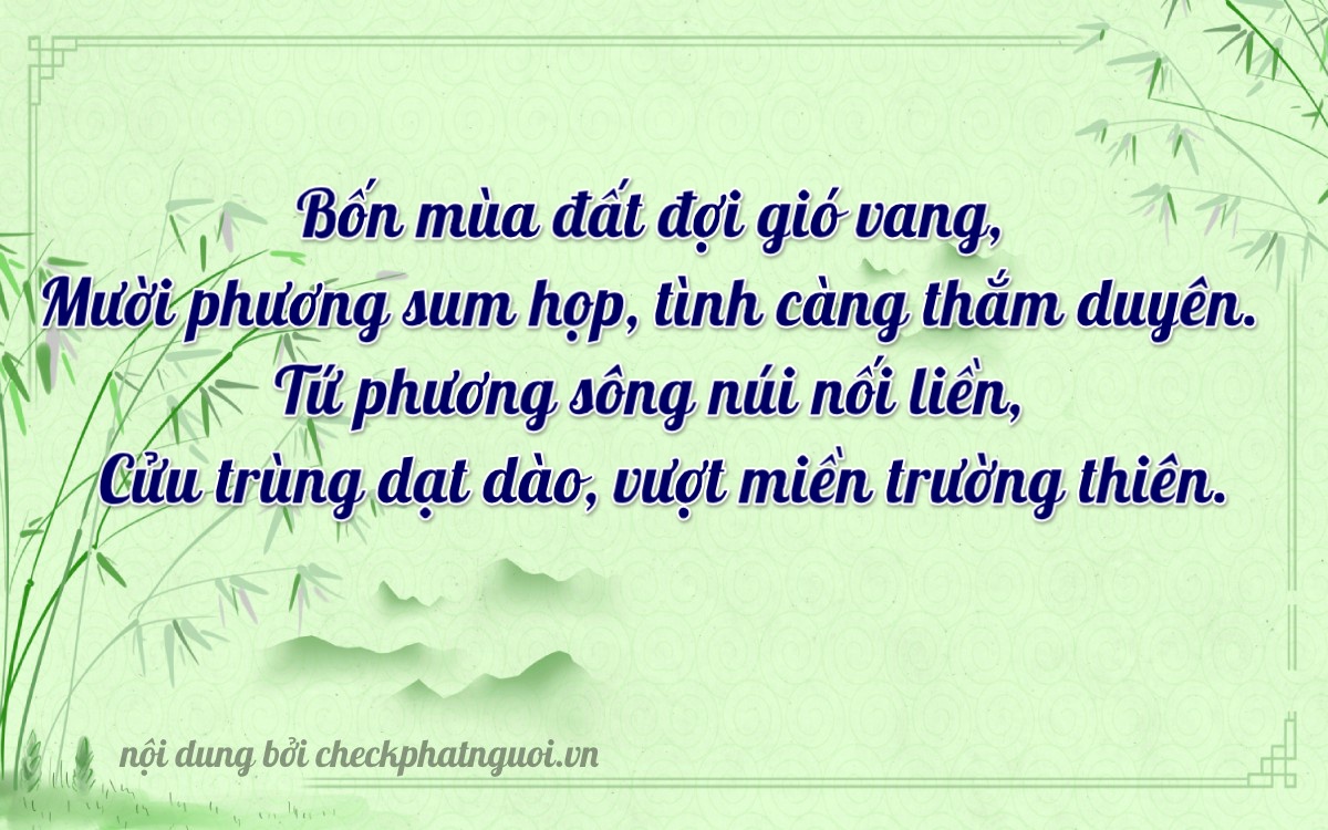 Bài thơ ý nghĩa cho <b>biển số 47D1-41496</b> tại website checkphatnguoi.vn