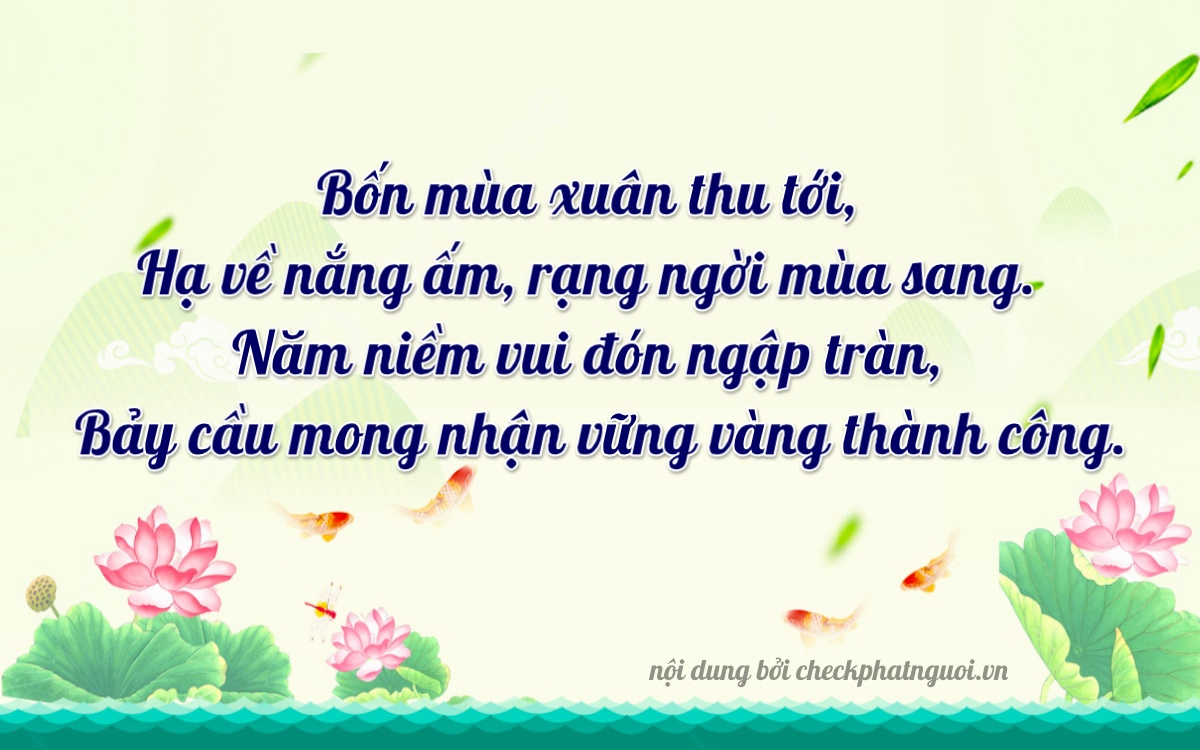 Bài thơ ý nghĩa cho <b>biển số 47D1-49057</b> tại website checkphatnguoi.vn