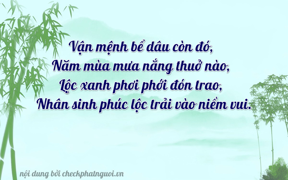 Bài thơ ý nghĩa cho <b>biển số 47D1-58144</b> tại website checkphatnguoi.vn
