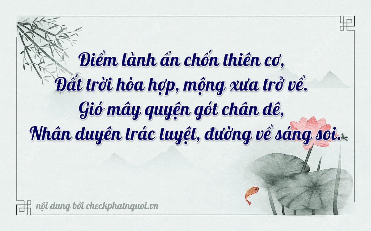 Bài thơ ý nghĩa cho <b>biển số 47D1-62720</b> tại website checkphatnguoi.vn