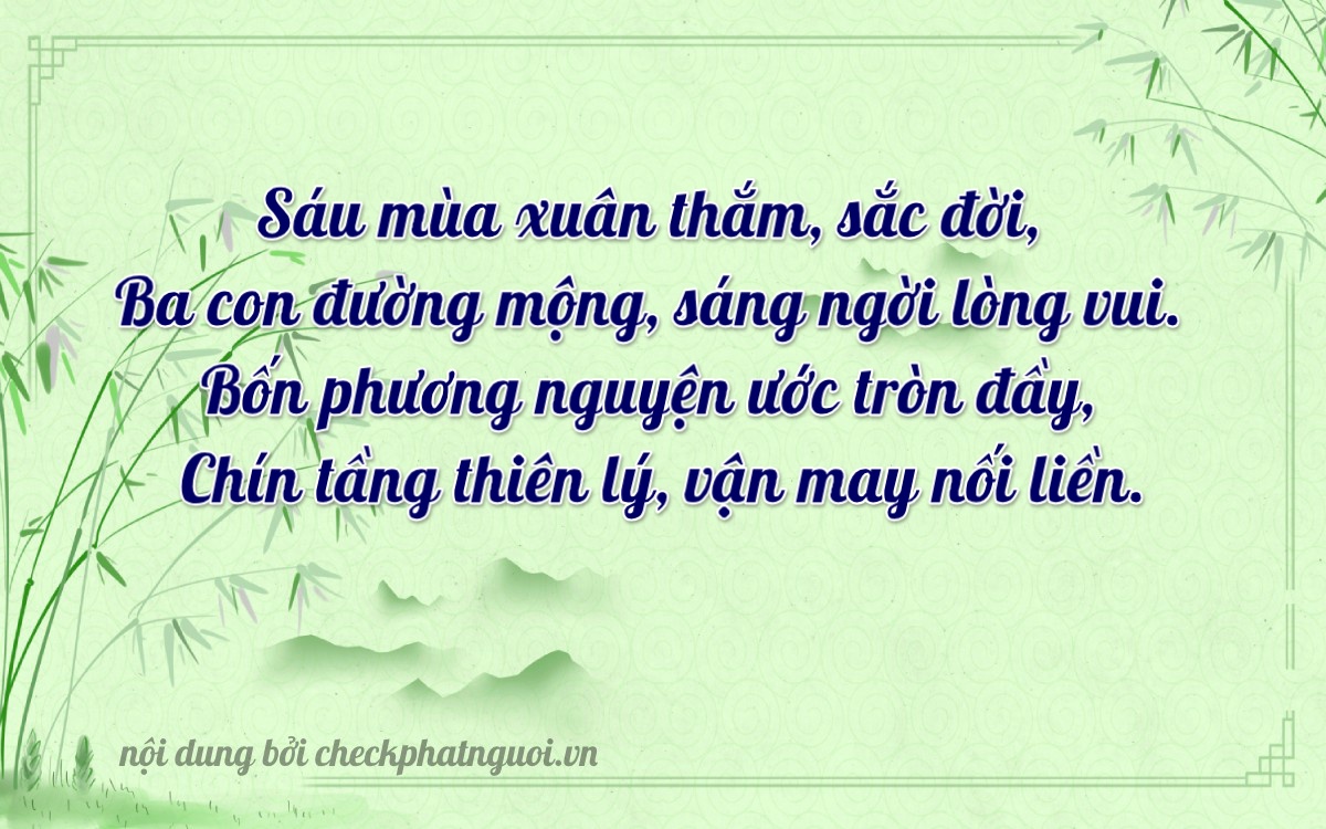 Bài thơ ý nghĩa cho <b>biển số 47D1-63495</b> tại website checkphatnguoi.vn