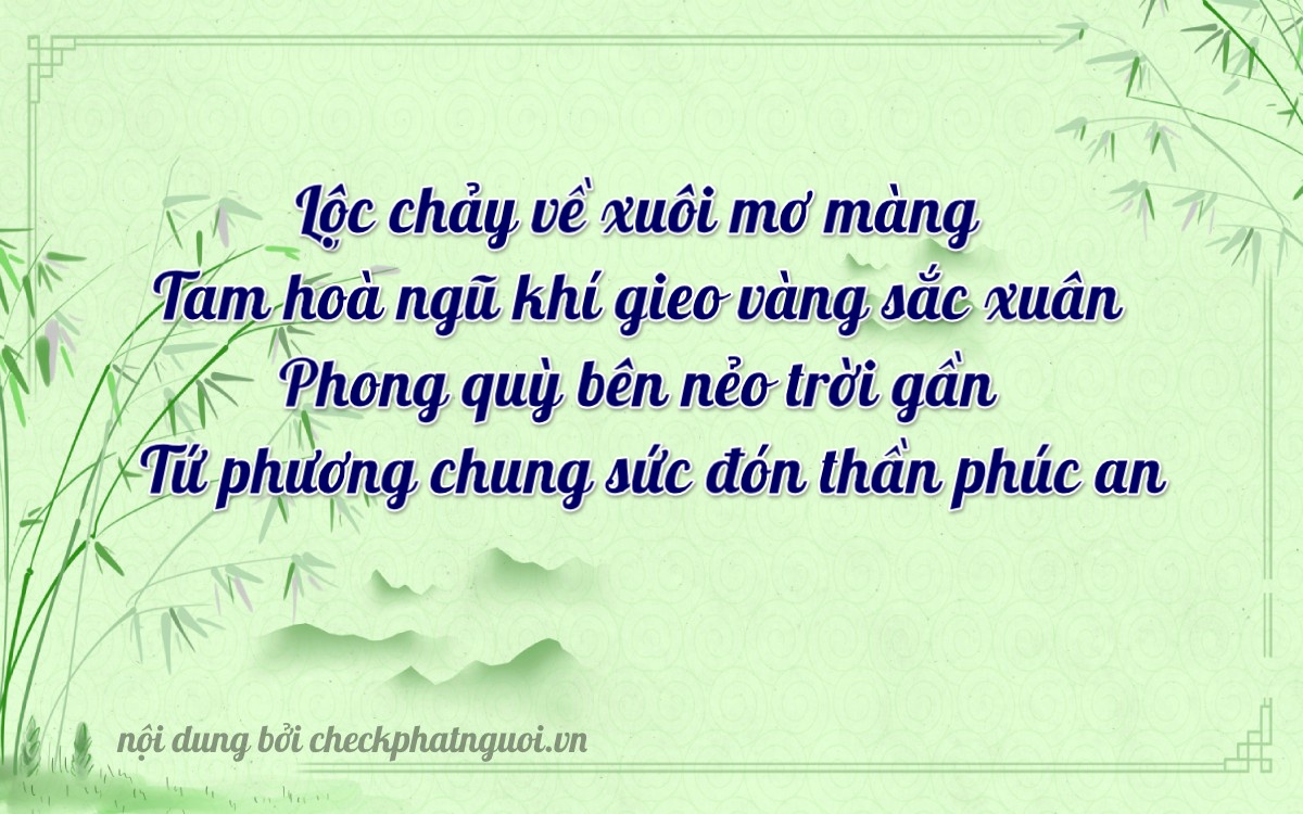 Bài thơ ý nghĩa cho <b>biển số 47E1-30543</b> tại website checkphatnguoi.vn