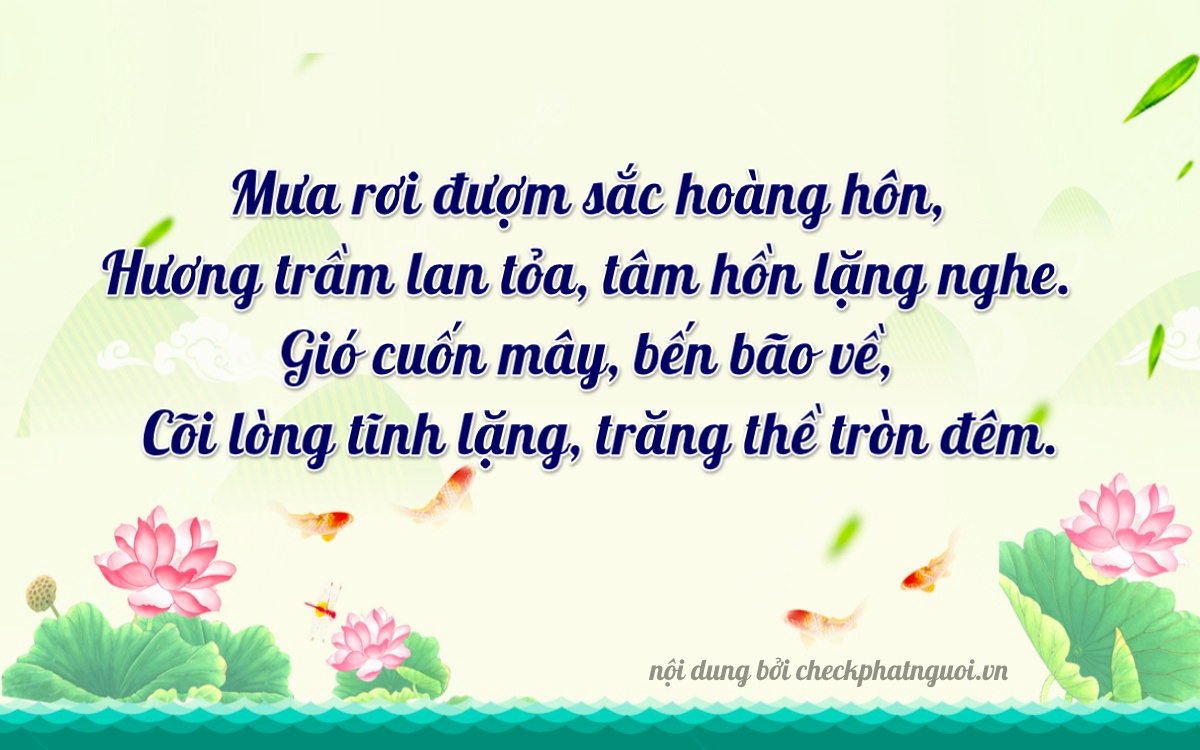 Bài thơ ý nghĩa cho <b>biển số 47E1-64953</b> tại website checkphatnguoi.vn