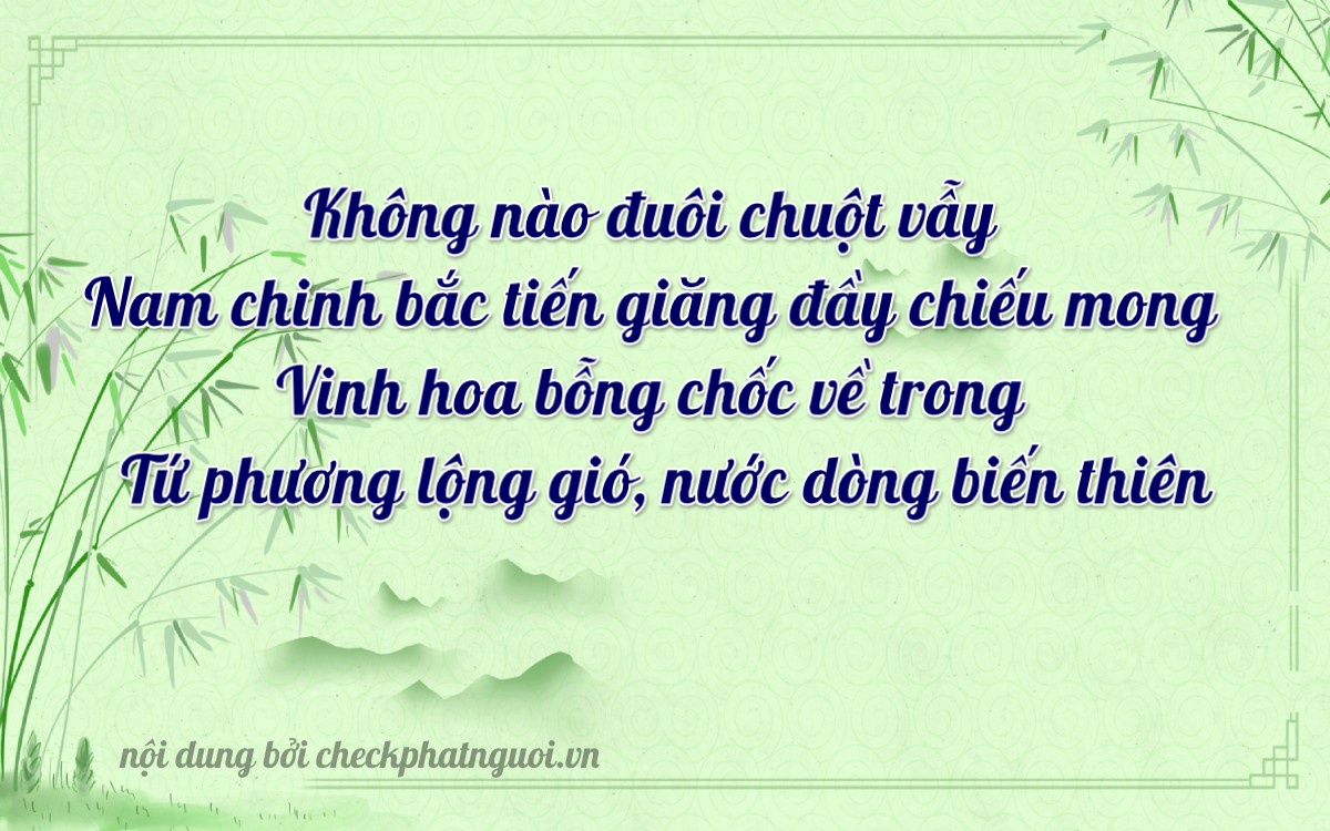 Bài thơ ý nghĩa cho <b>biển số 47F1-63940</b> tại website checkphatnguoi.vn