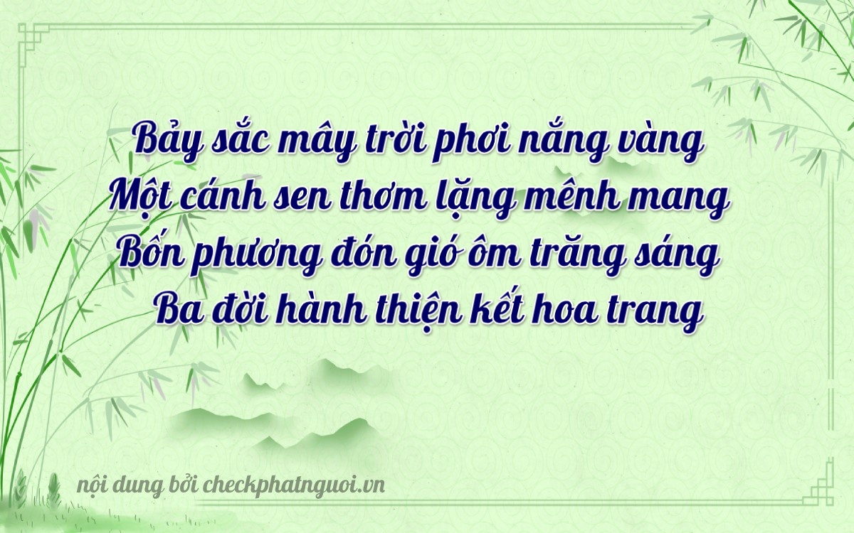 Bài thơ ý nghĩa cho <b>biển số 47F1-74138</b> tại website checkphatnguoi.vn