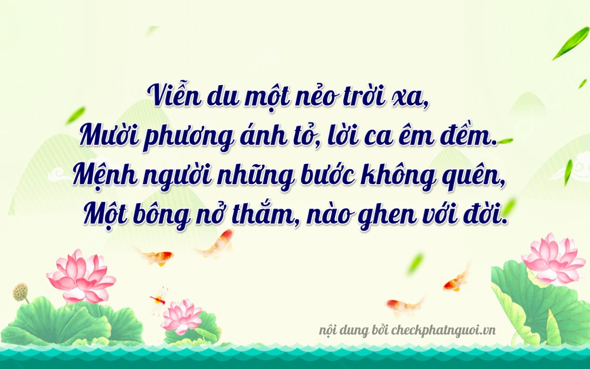 Bài thơ ý nghĩa cho <b>biển số 47G1-28141</b> tại website checkphatnguoi.vn