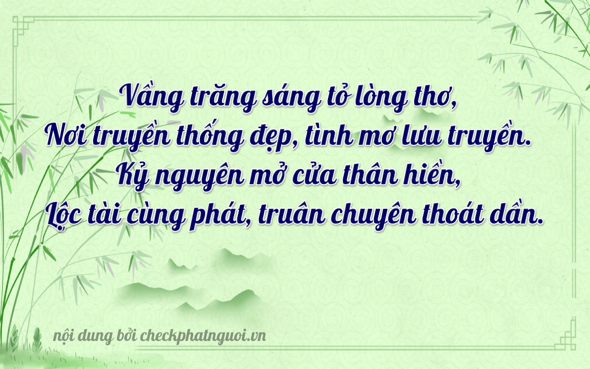 Bài thơ ý nghĩa cho <b>biển số 47H-02160</b> tại website checkphatnguoi.vn