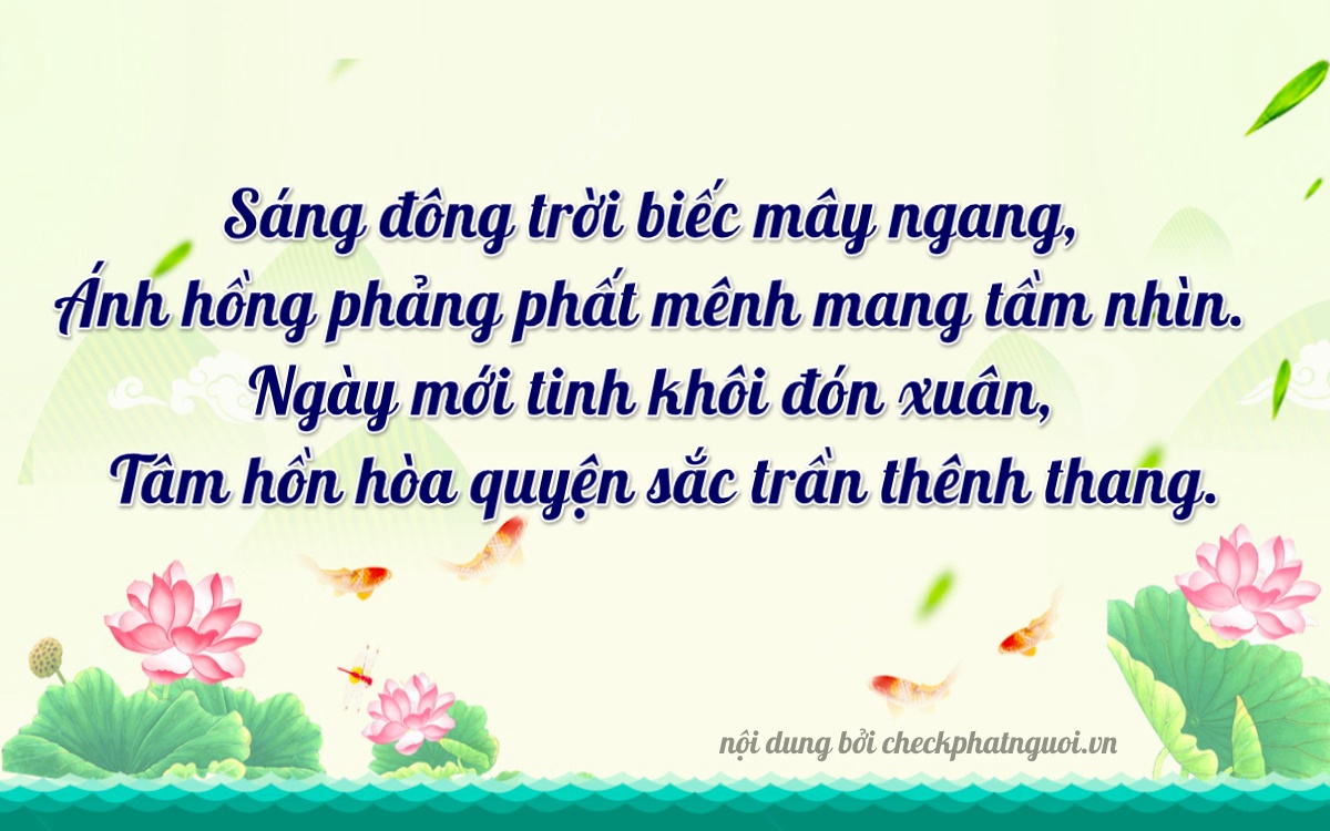 Bài thơ ý nghĩa cho <b>biển số 47H-03308</b> tại website checkphatnguoi.vn