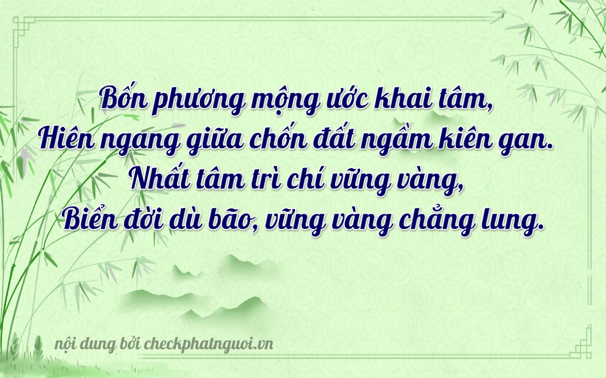 Bài thơ ý nghĩa cho <b>biển số 47H-04152</b> tại website checkphatnguoi.vn
