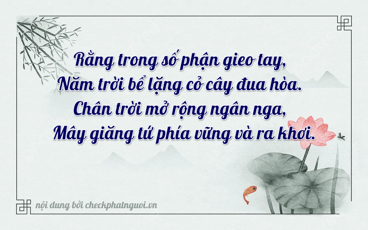 Bài thơ ý nghĩa cho <b>biển số 47H-05125</b> tại website checkphatnguoi.vn