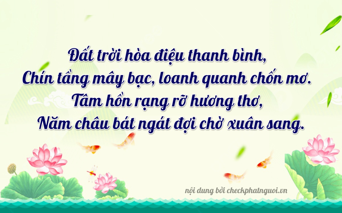 Bài thơ ý nghĩa cho <b>biển số 47H1-27980</b> tại website checkphatnguoi.vn