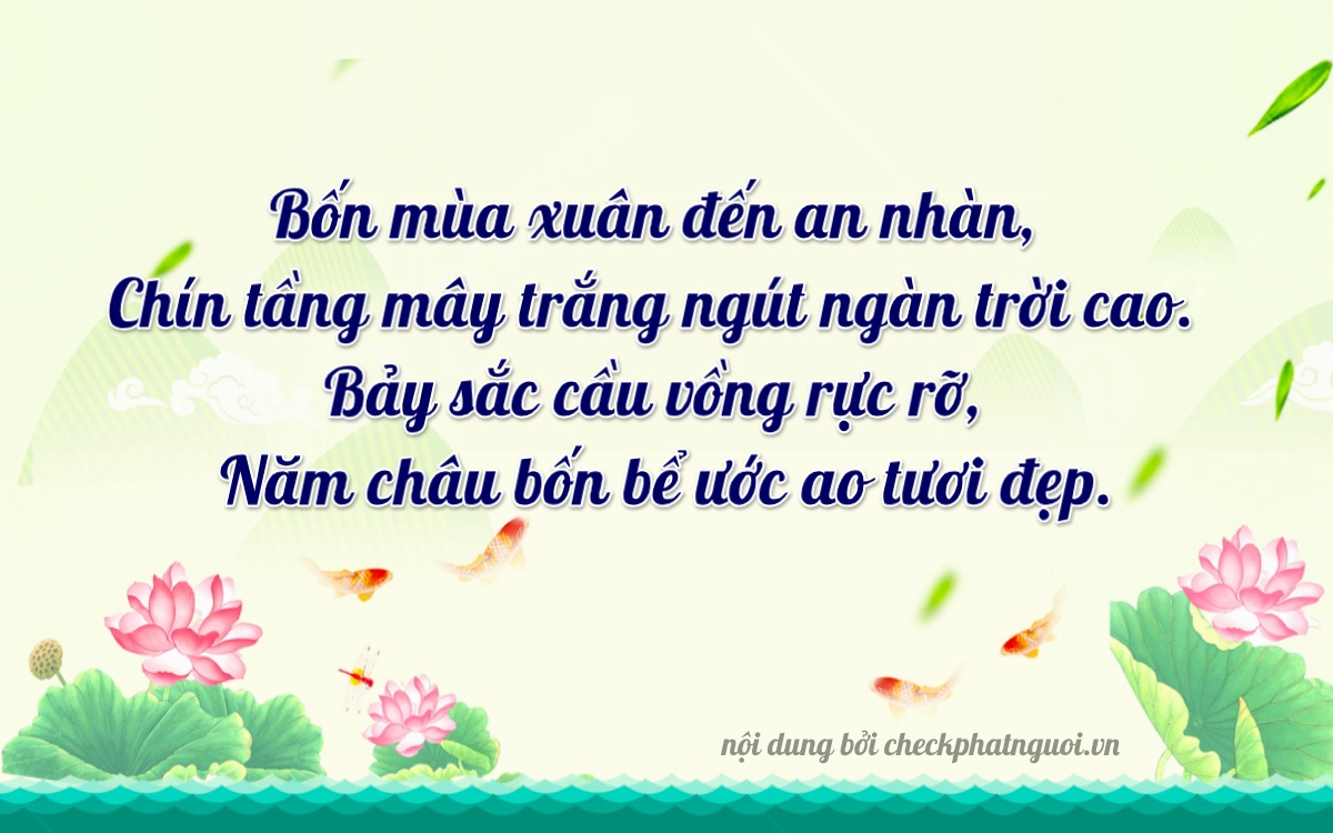 Bài thơ ý nghĩa cho <b>biển số 47H1-49752</b> tại website checkphatnguoi.vn