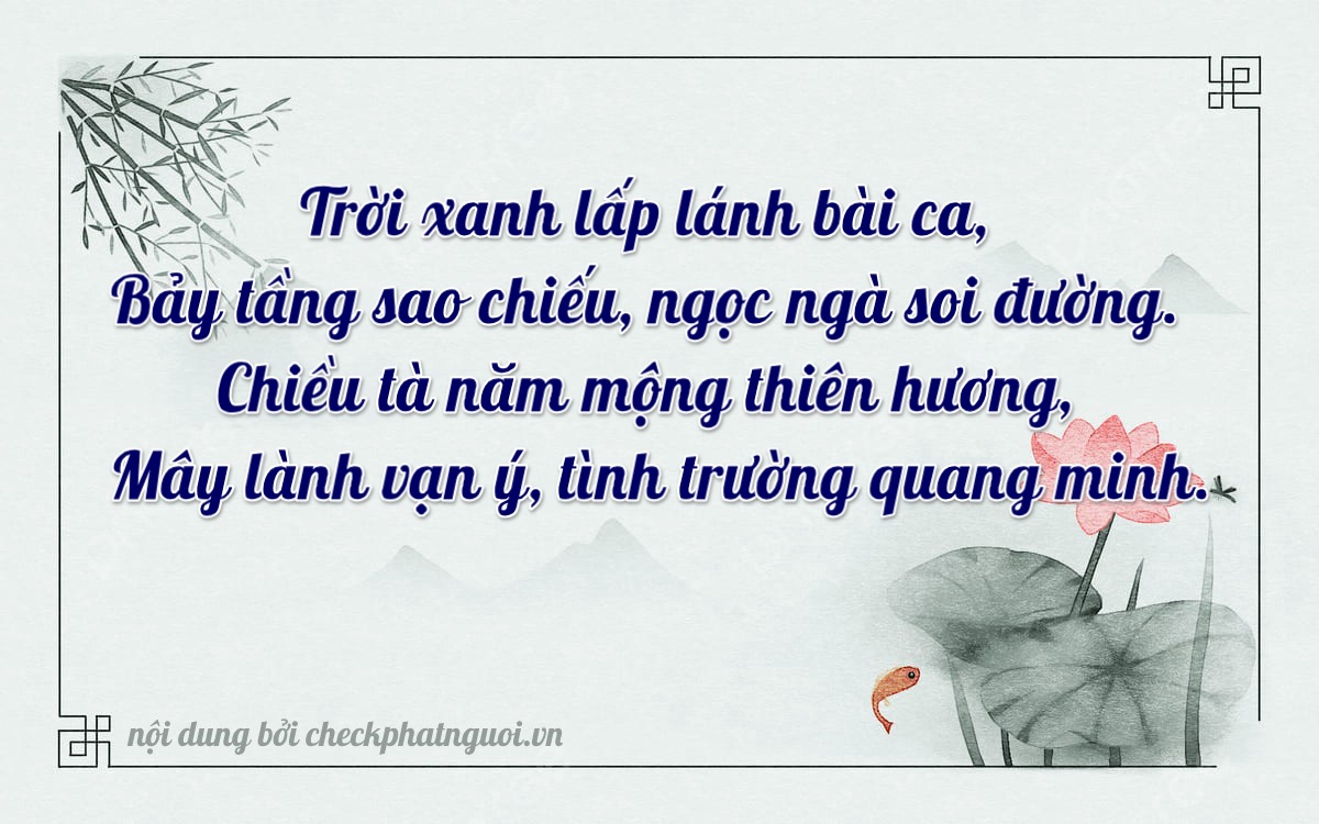 Bài thơ ý nghĩa cho <b>biển số 47H1-49753</b> tại website checkphatnguoi.vn