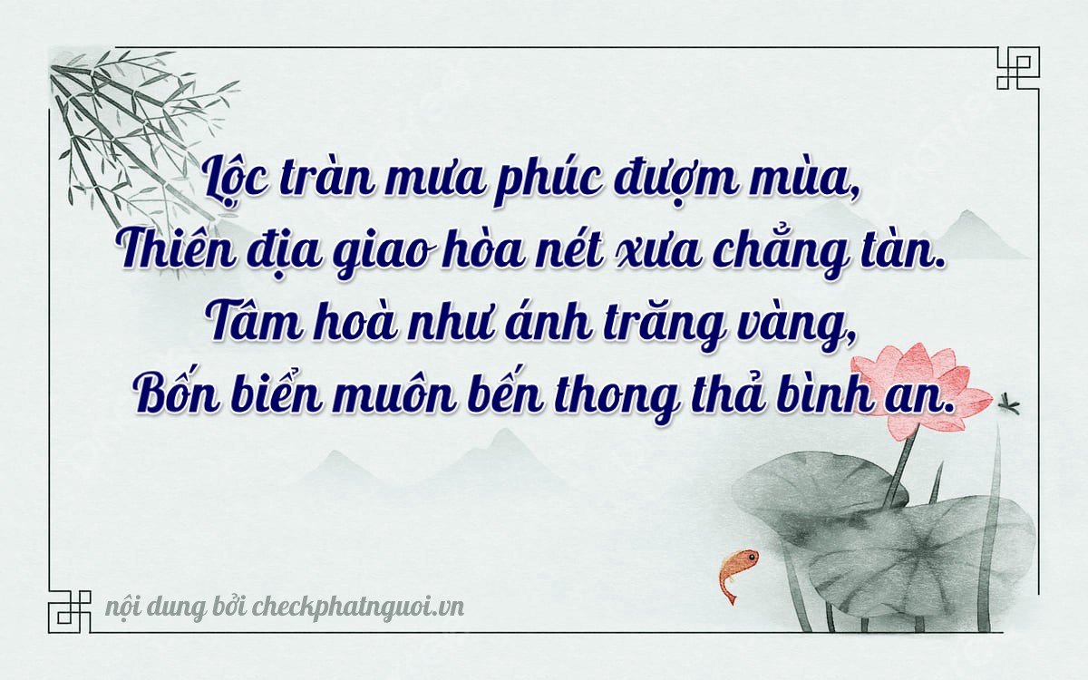 Bài thơ ý nghĩa cho <b>biển số 47H-87885</b> tại website checkphatnguoi.vn