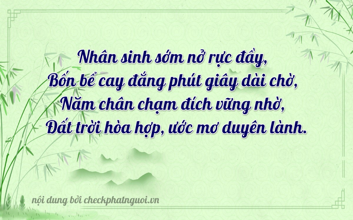 Bài thơ ý nghĩa cho <b>biển số 47K1-23407</b> tại website checkphatnguoi.vn