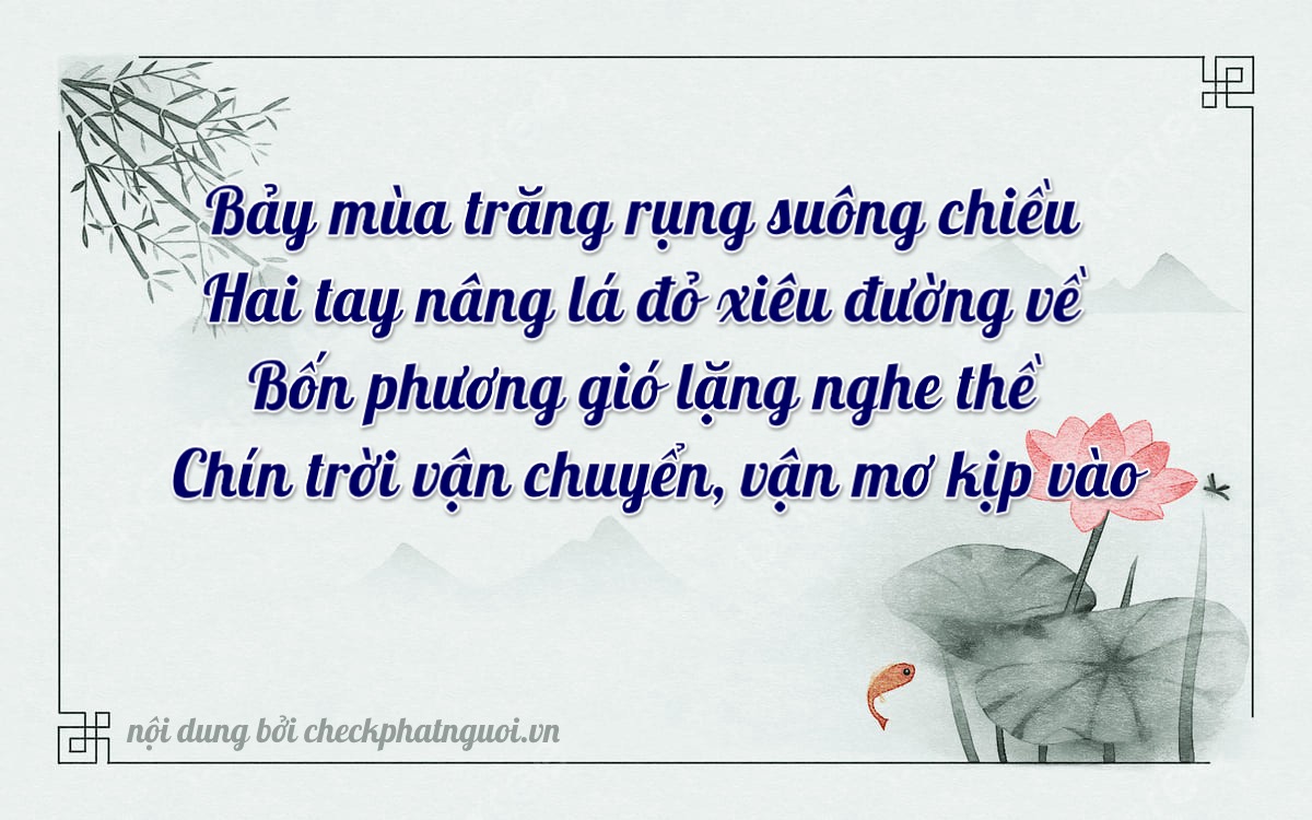 Bài thơ ý nghĩa cho <b>biển số 47K-72498</b> tại website checkphatnguoi.vn