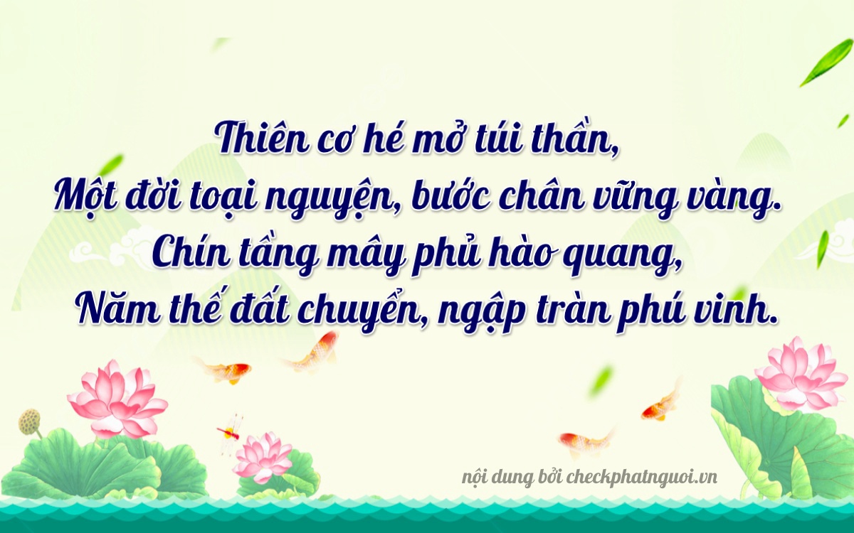 Bài thơ ý nghĩa cho <b>biển số 47L1-07954</b> tại website checkphatnguoi.vn