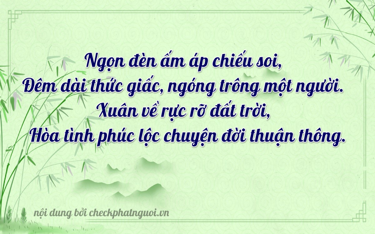 Bài thơ ý nghĩa cho <b>biển số 47L1-28710</b> tại website checkphatnguoi.vn
