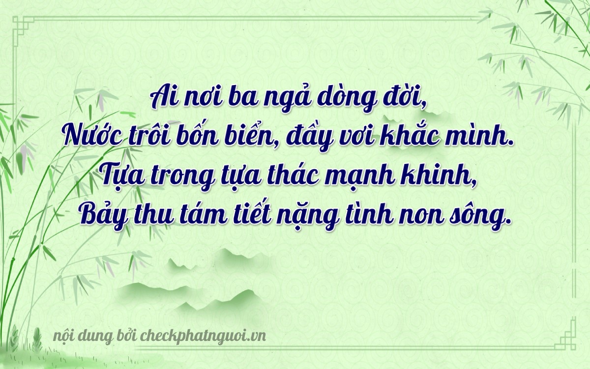 Bài thơ ý nghĩa cho <b>biển số 47L1-31478</b> tại website checkphatnguoi.vn
