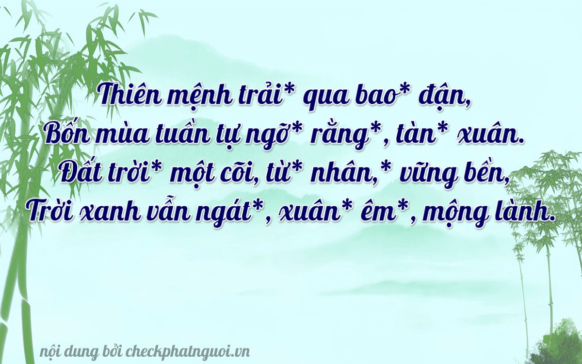 Bài thơ ý nghĩa cho <b>biển số 47L1-42060</b> tại website checkphatnguoi.vn