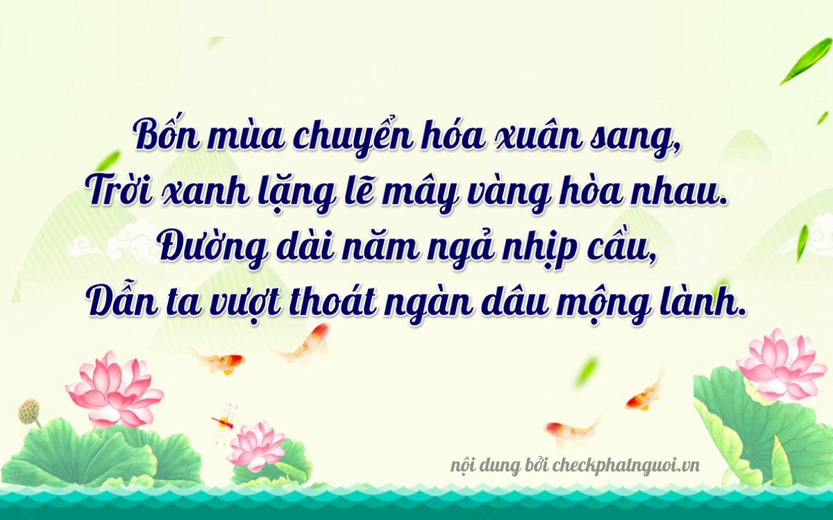 Bài thơ ý nghĩa cho <b>biển số 47M1-46152</b> tại website checkphatnguoi.vn