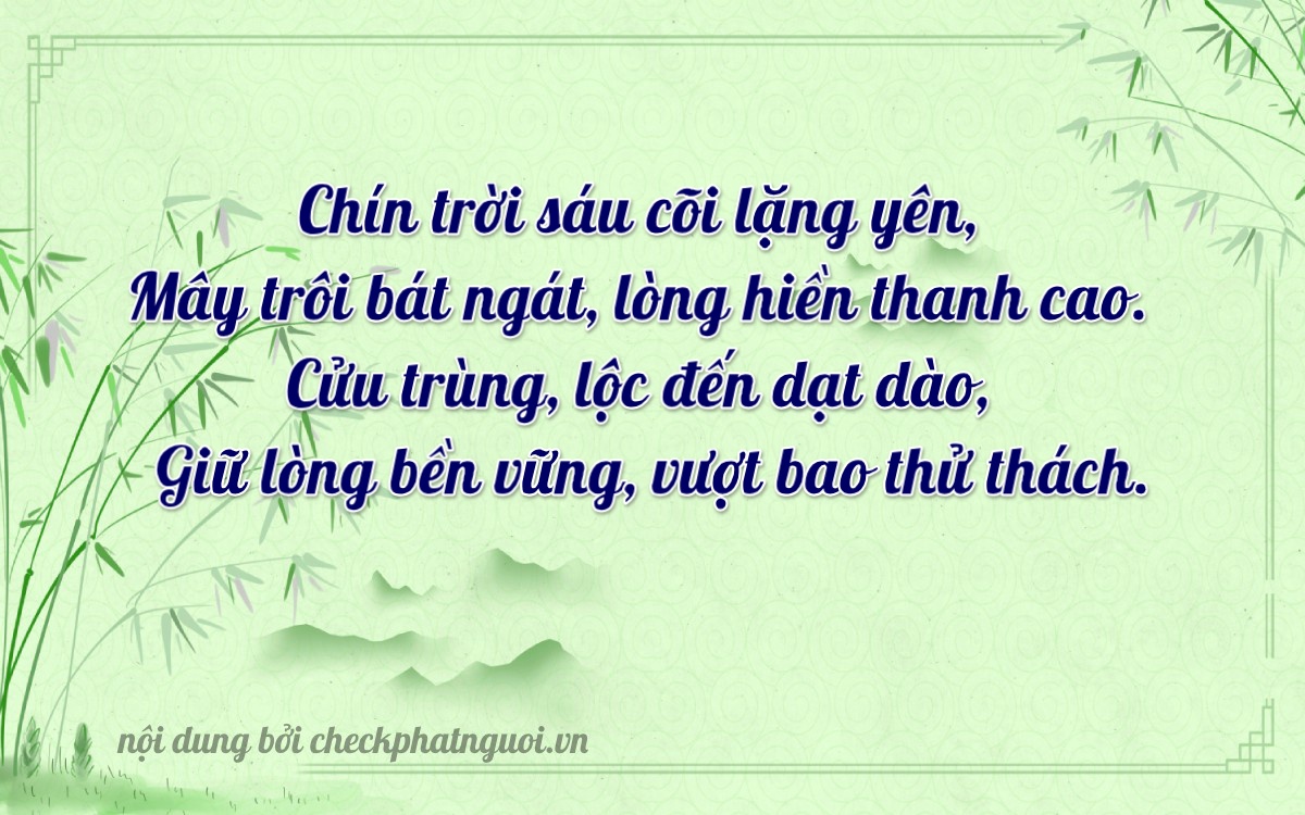 Bài thơ ý nghĩa cho <b>biển số 47M1-90283</b> tại website checkphatnguoi.vn