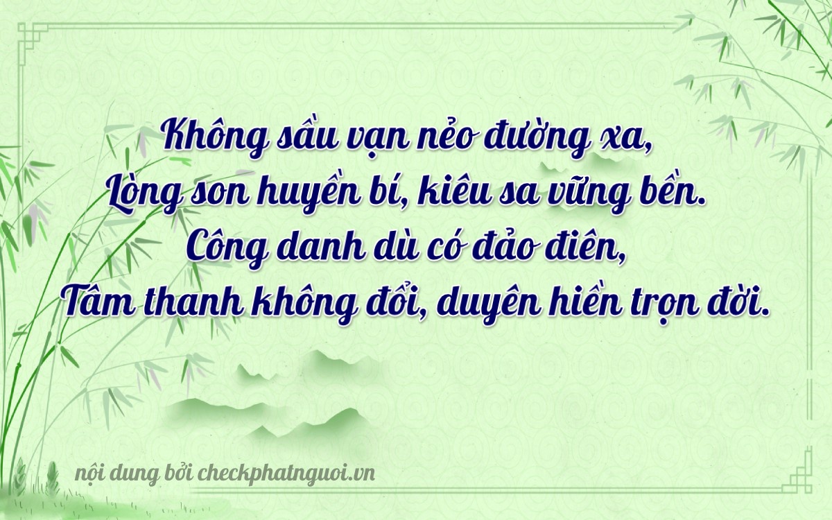 Bài thơ ý nghĩa cho <b>biển số 47N1-07947</b> tại website checkphatnguoi.vn