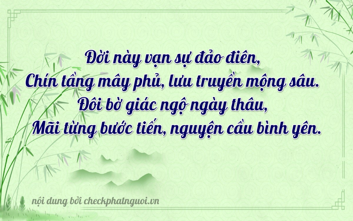 Bài thơ ý nghĩa cho <b>biển số 47N1-09222</b> tại website checkphatnguoi.vn