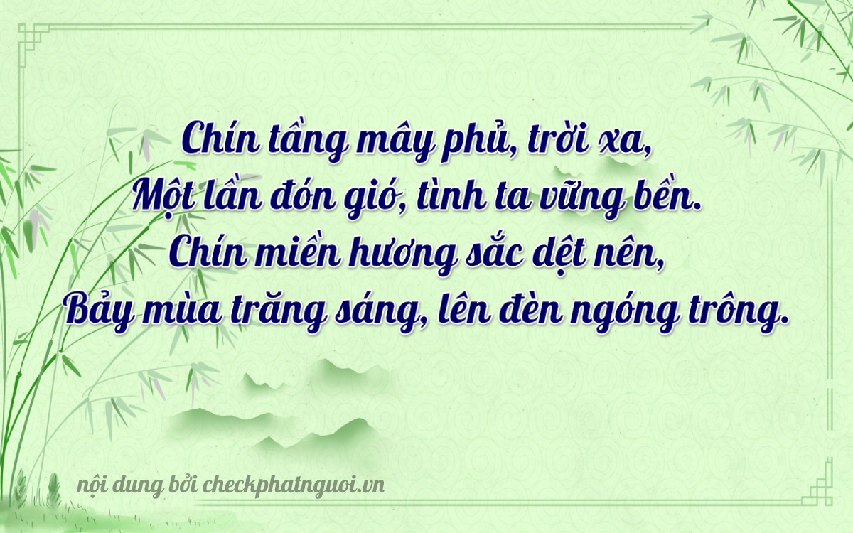 Bài thơ ý nghĩa cho <b>biển số 47P-91977</b> tại website checkphatnguoi.vn