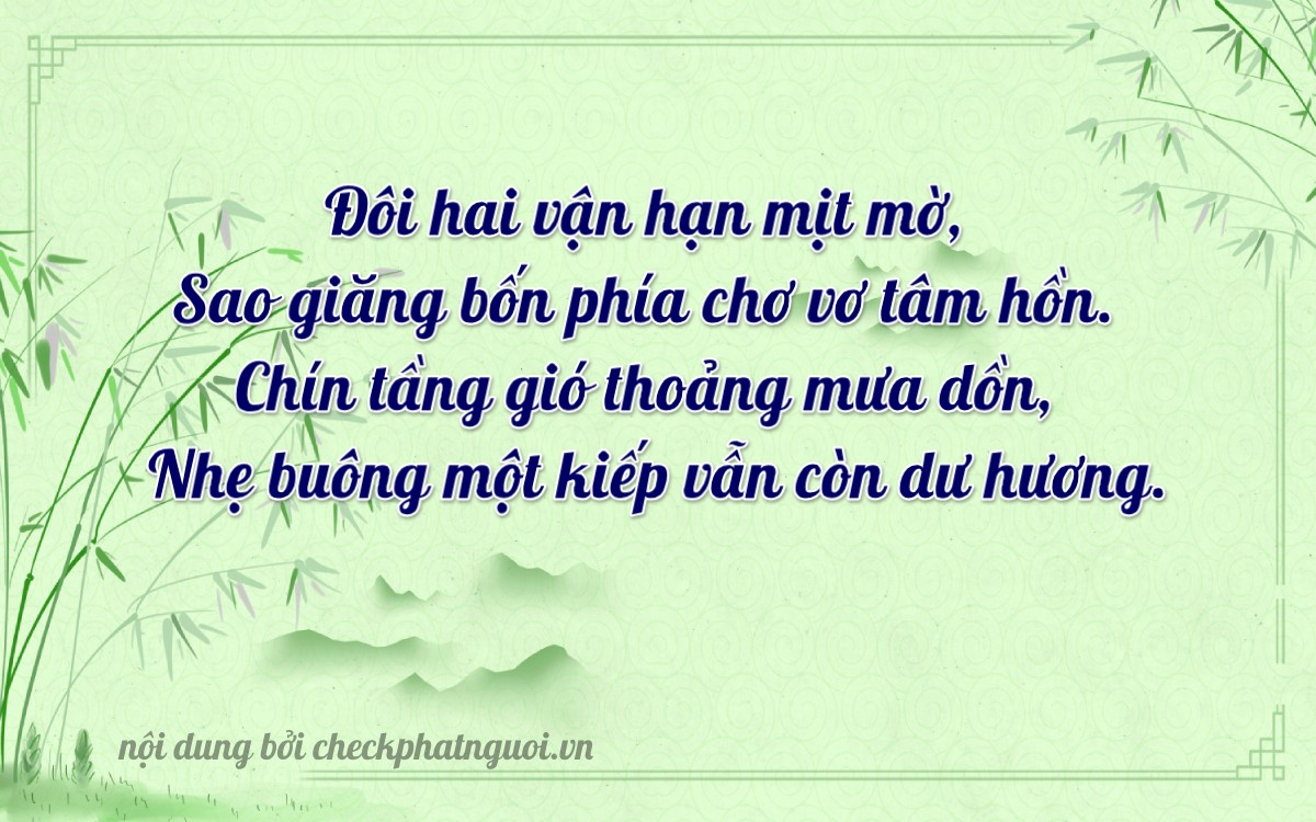 Bài thơ ý nghĩa cho <b>biển số 47S1-22921</b> tại website checkphatnguoi.vn