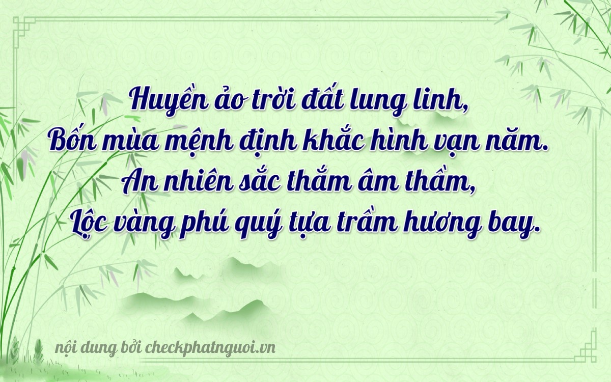 Bài thơ ý nghĩa cho <b>biển số 47T1-14286</b> tại website checkphatnguoi.vn