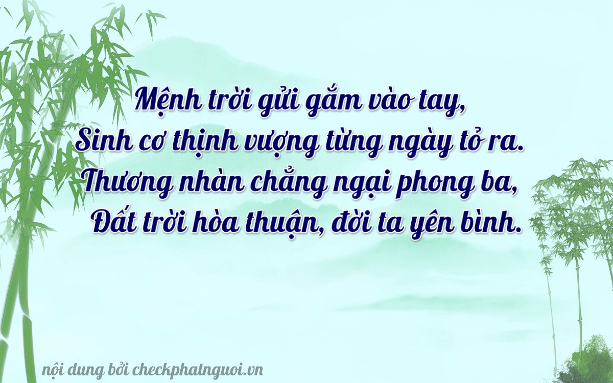 Bài thơ ý nghĩa cho <b>biển số 47T1-17099</b> tại website checkphatnguoi.vn