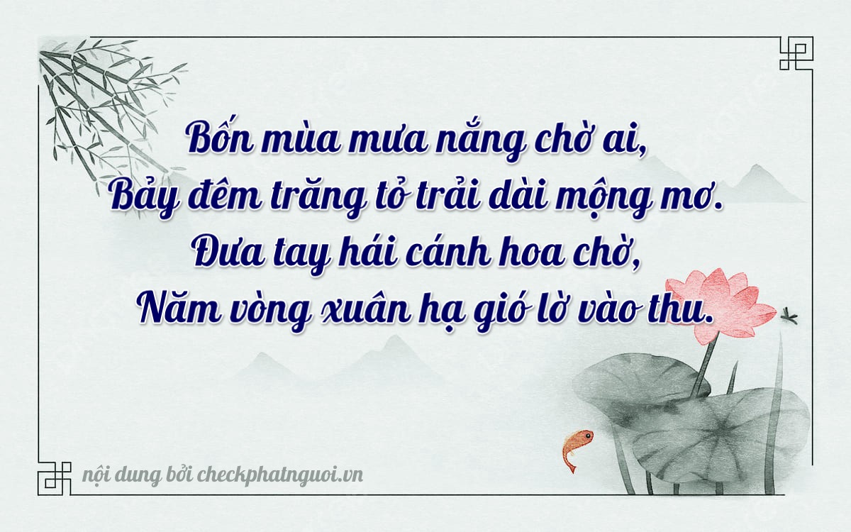 Bài thơ ý nghĩa cho <b>biển số 47T1-47259</b> tại website checkphatnguoi.vn