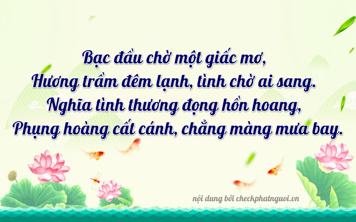 Bài thơ ý nghĩa cho <b>biển số 47T-35704</b> tại website checkphatnguoi.vn