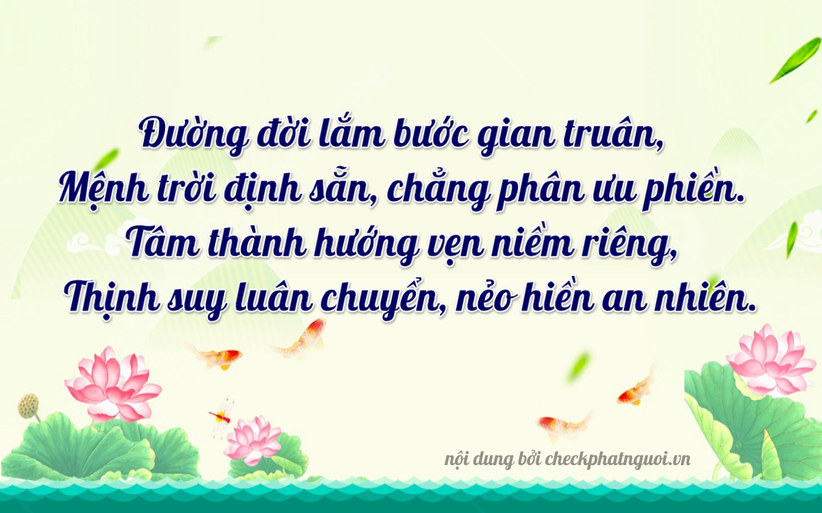 Bài thơ ý nghĩa cho <b>biển số 47T-3672</b> tại website checkphatnguoi.vn