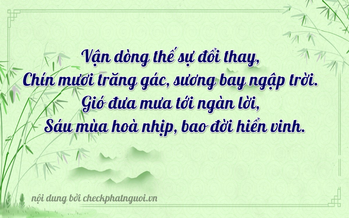 Bài thơ ý nghĩa cho <b>biển số 47U1-20961</b> tại website checkphatnguoi.vn