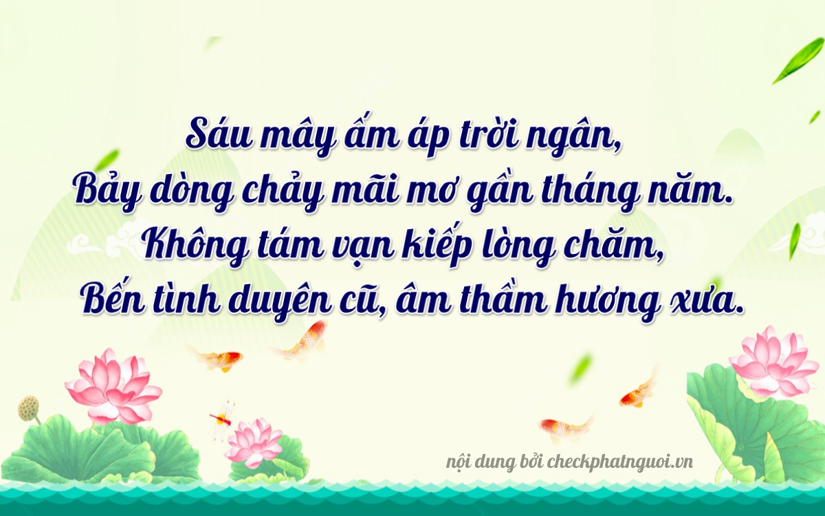 Bài thơ ý nghĩa cho <b>biển số 48A-06708</b> tại website checkphatnguoi.vn