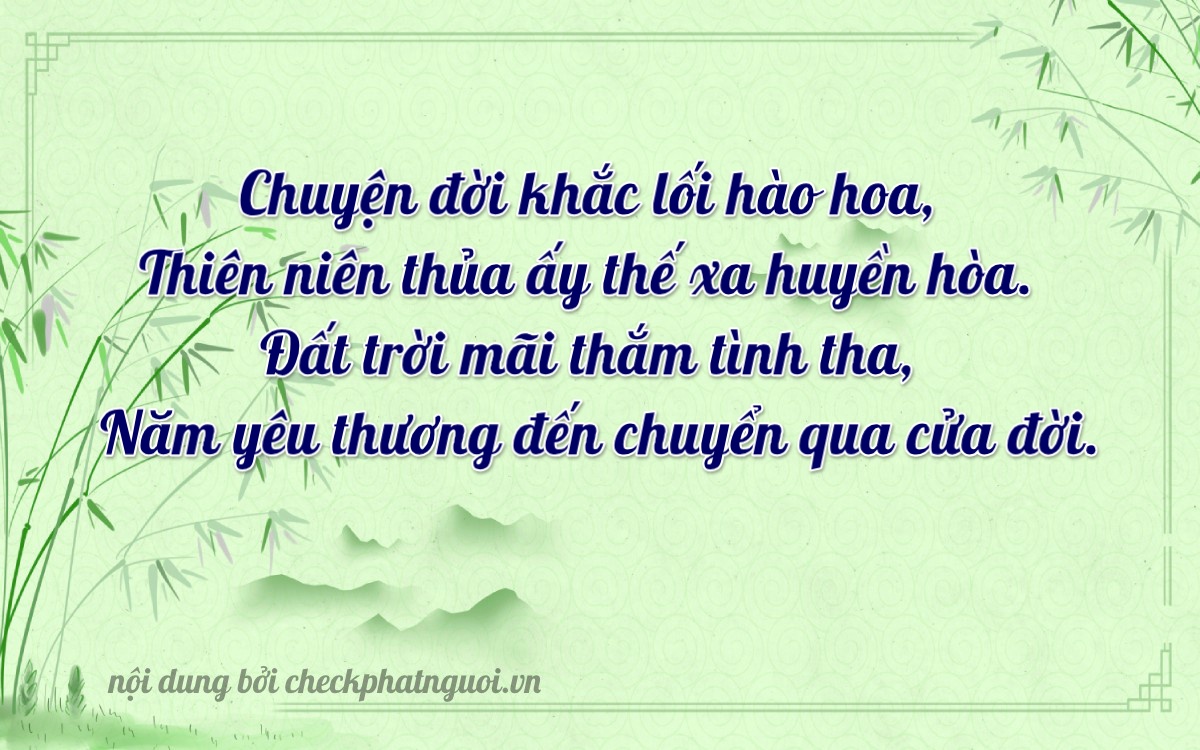 Bài thơ ý nghĩa cho <b>biển số 48A-10203</b> tại website checkphatnguoi.vn