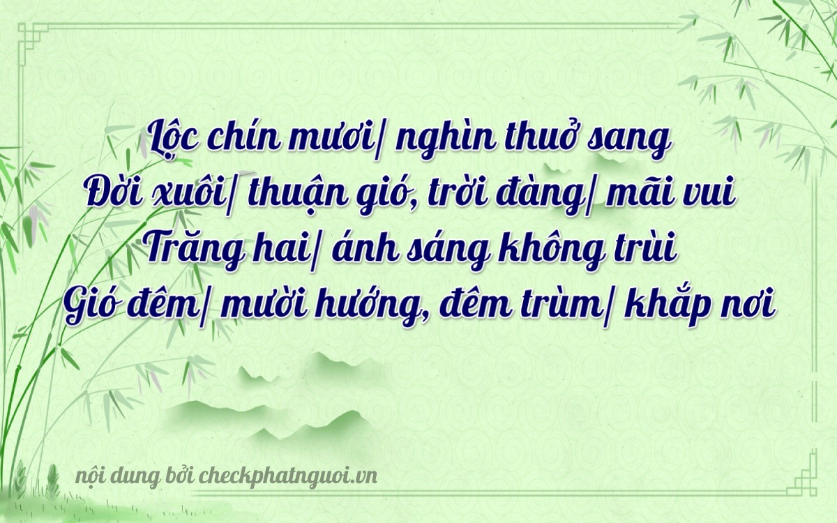 Bài thơ ý nghĩa cho <b>biển số 48A-19120</b> tại website checkphatnguoi.vn