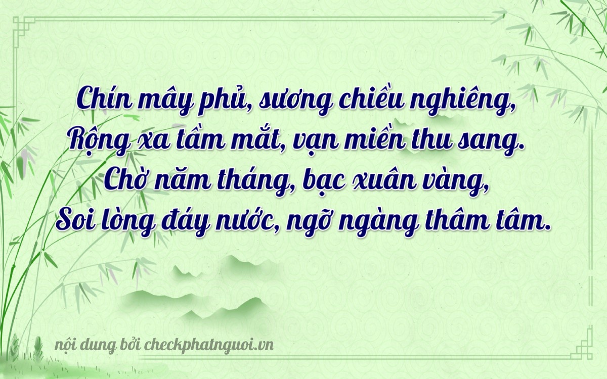 Bài thơ ý nghĩa cho <b>biển số 48AB-09209</b> tại website checkphatnguoi.vn