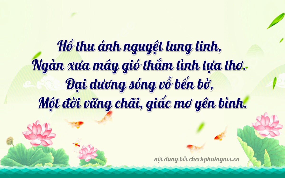Bài thơ ý nghĩa cho <b>biển số 48AC-04210</b> tại website checkphatnguoi.vn
