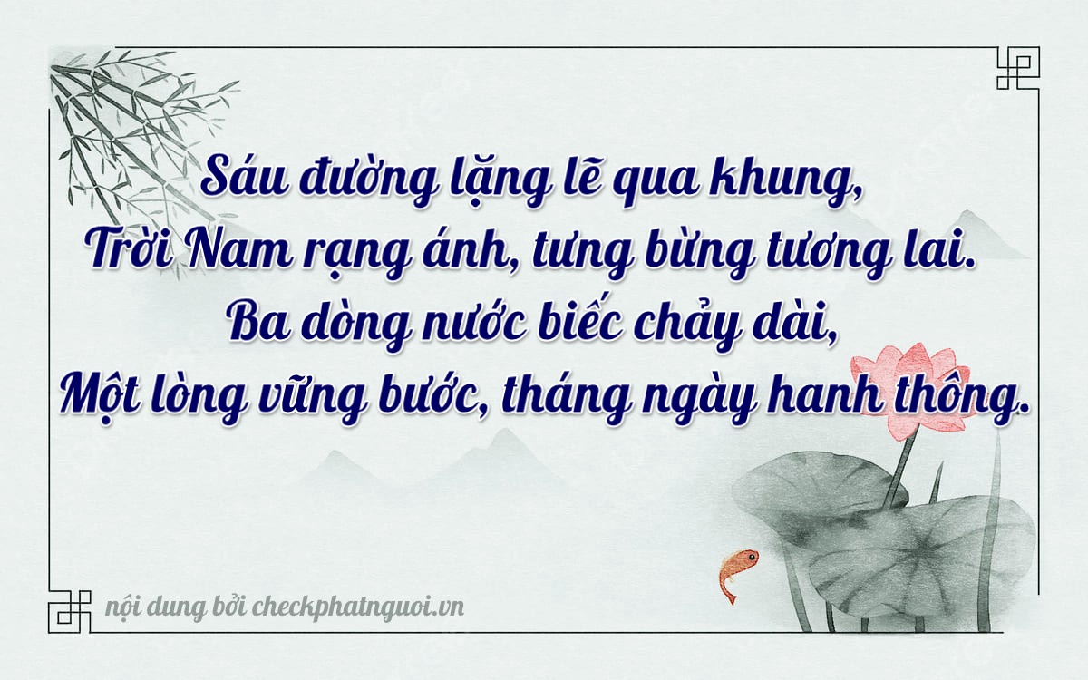 Bài thơ ý nghĩa cho <b>biển số 48AC-06312</b> tại website checkphatnguoi.vn