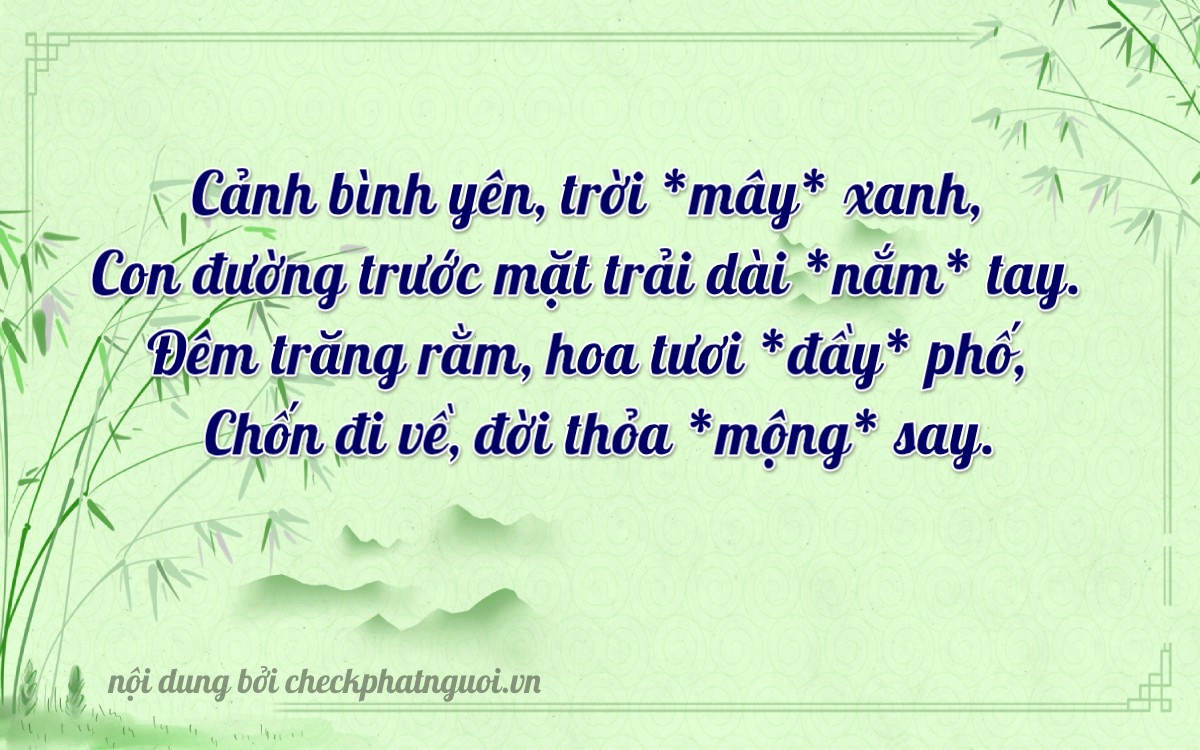 Bài thơ ý nghĩa cho <b>biển số 48AD-06882</b> tại website checkphatnguoi.vn