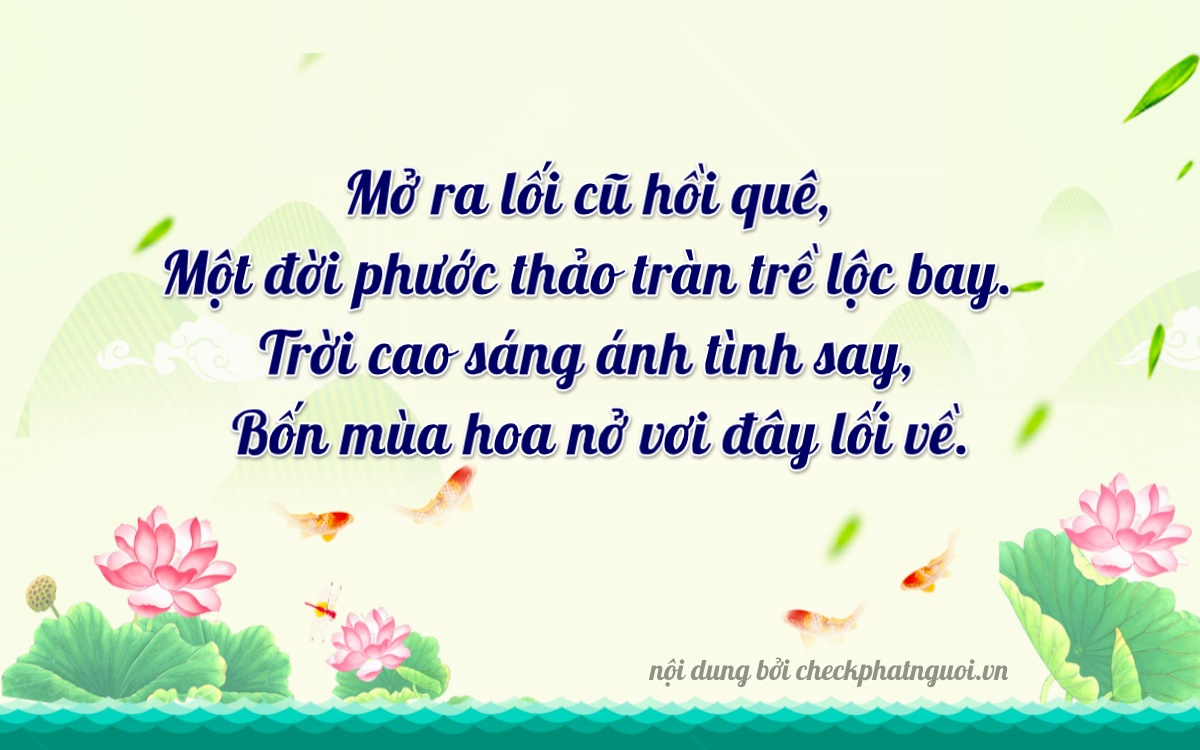 Bài thơ ý nghĩa cho <b>biển số 48AG-01744</b> tại website checkphatnguoi.vn