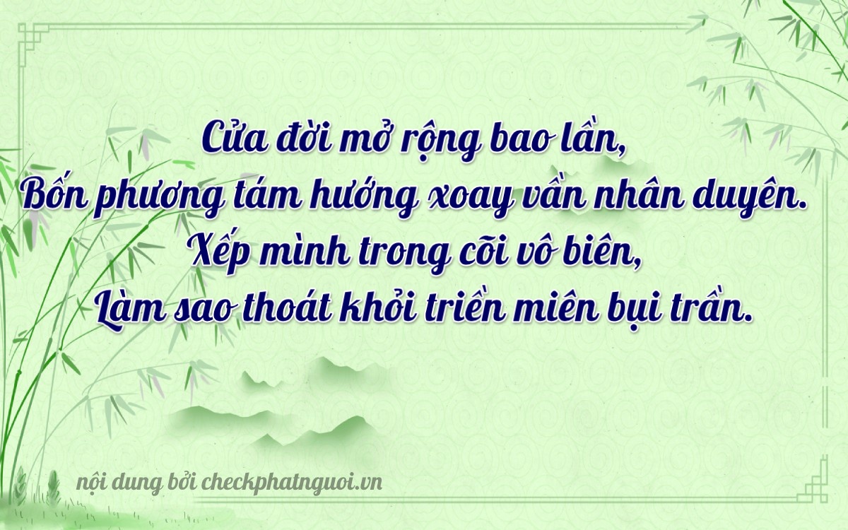 Bài thơ ý nghĩa cho <b>biển số 48AX-64272</b> tại website checkphatnguoi.vn